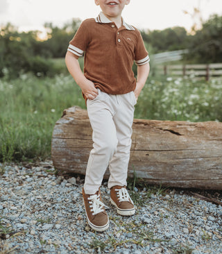 Boys Brown Sugar Bamboo Terry Polo