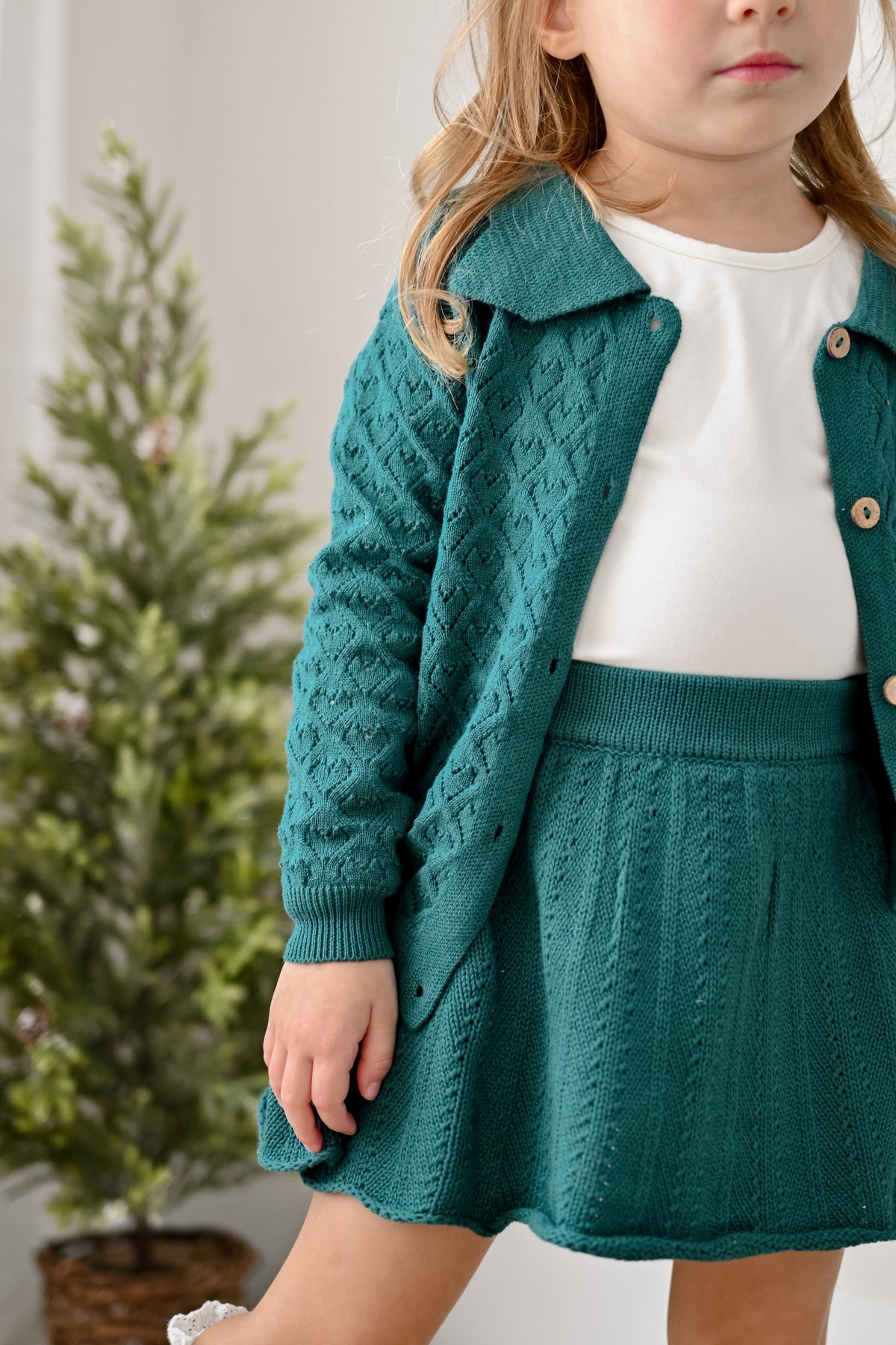 Pine Sweatheart Cardigan