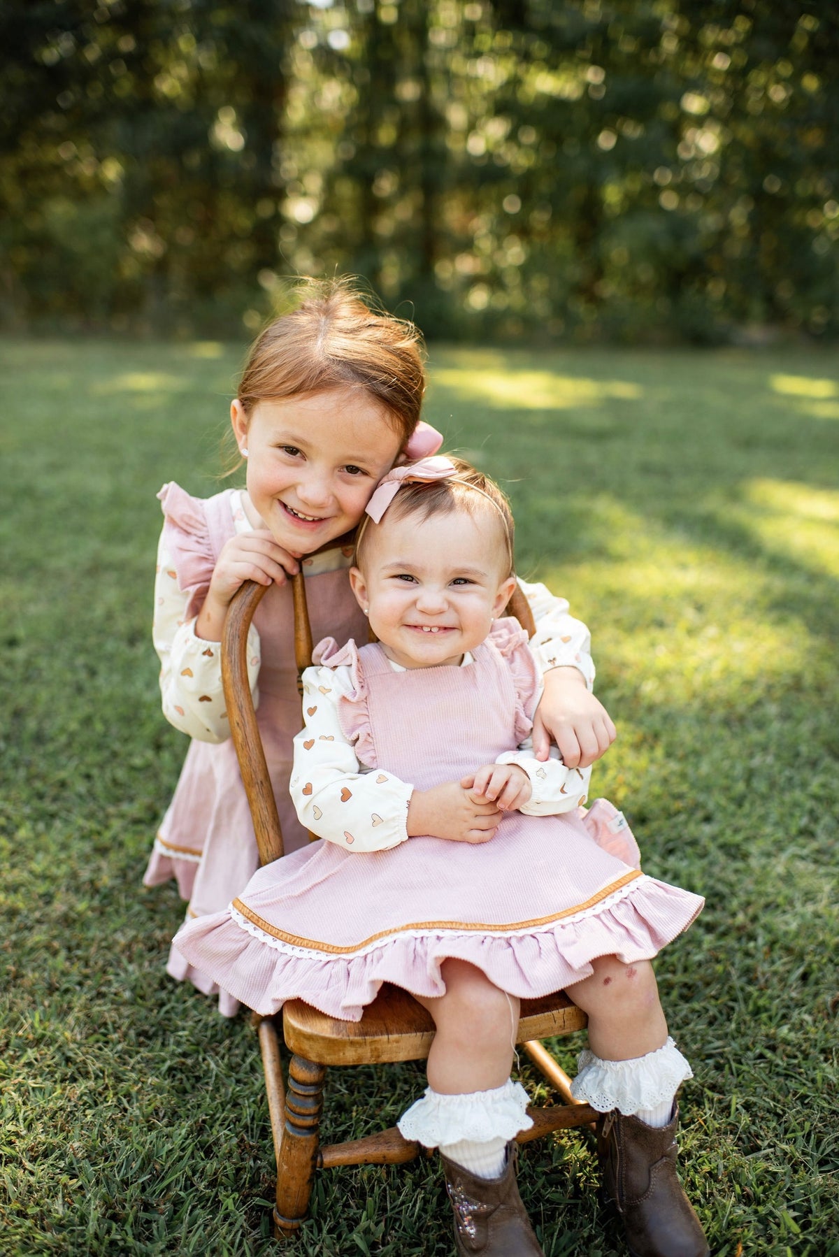 Autumn Rose Corduroy Skirted Romper
