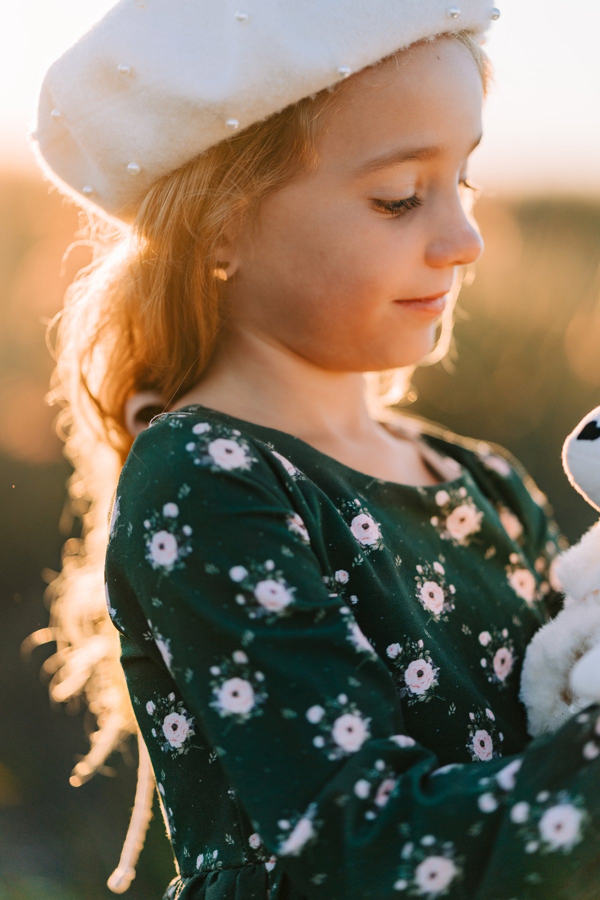 Emerald Frost Floral Dress