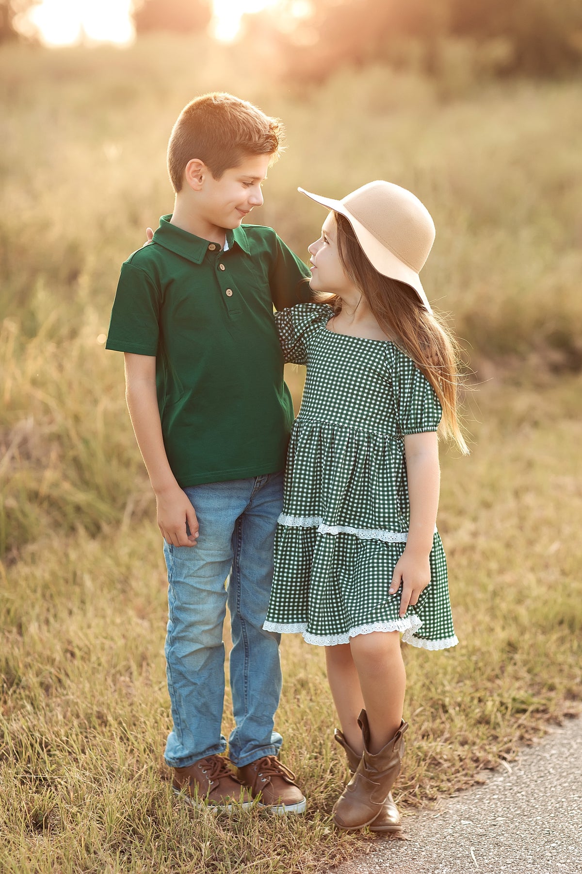 Forest Green Gingham Grace Dress