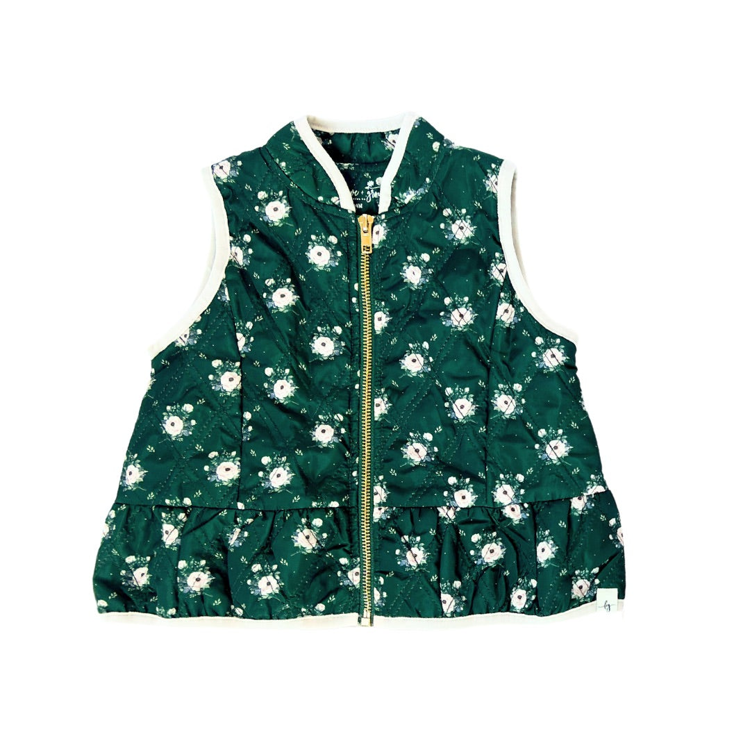 Emerald Frost Floral Vest