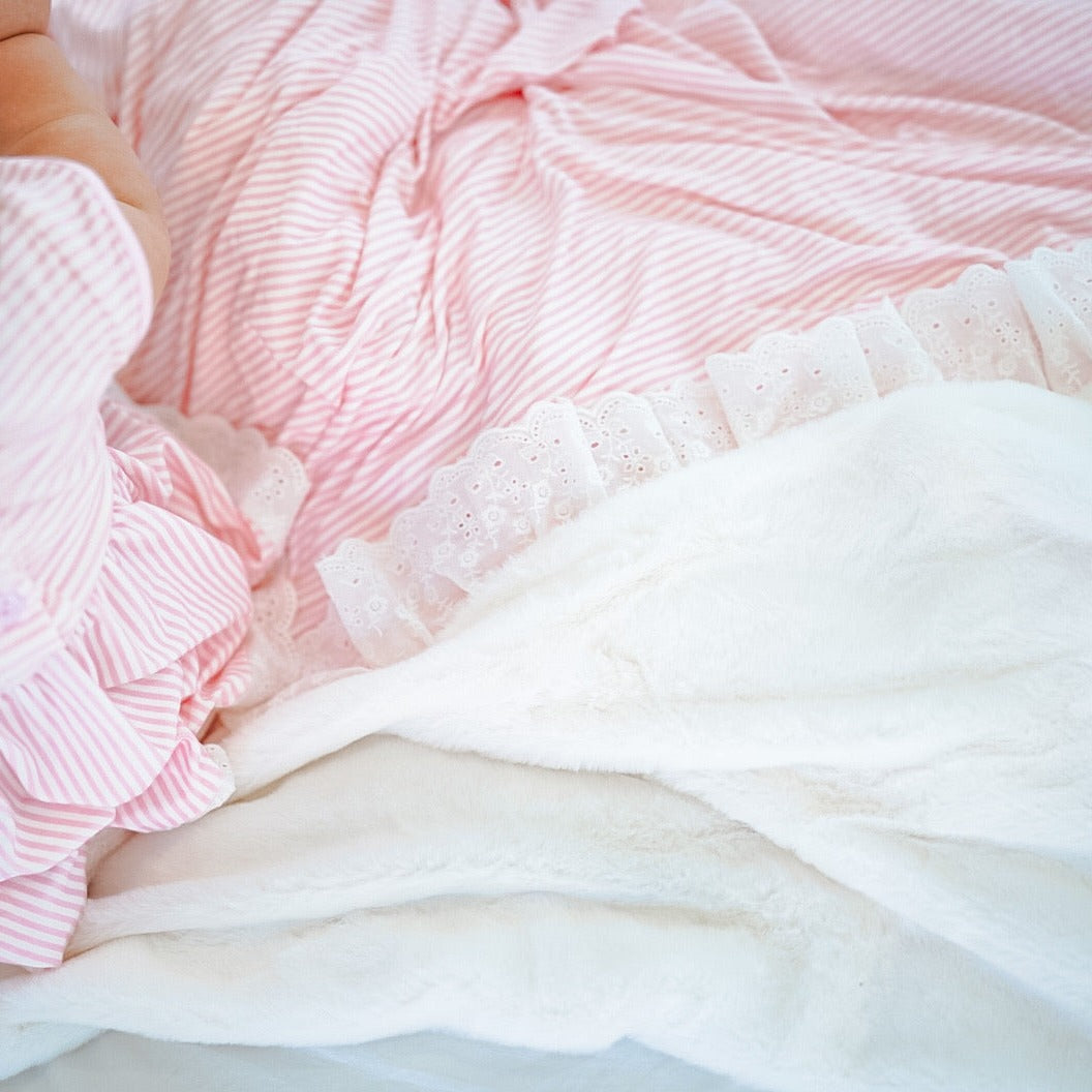 Playful Pink Stripe Blanket