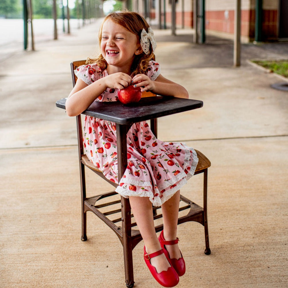 Vintage Apple Dress and Bloomer Set