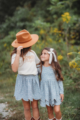 Delphinium Scallop Skort