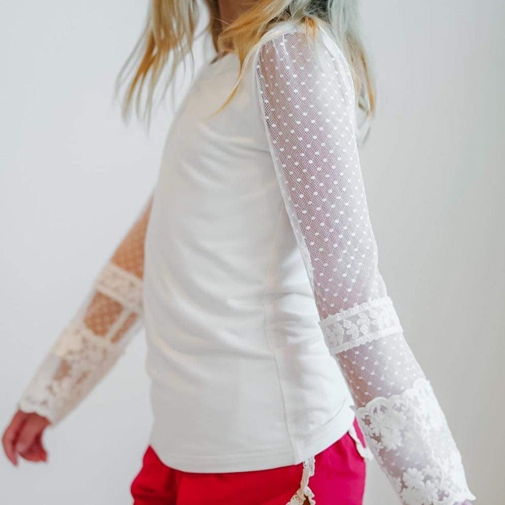 White Lace Layering Shirt