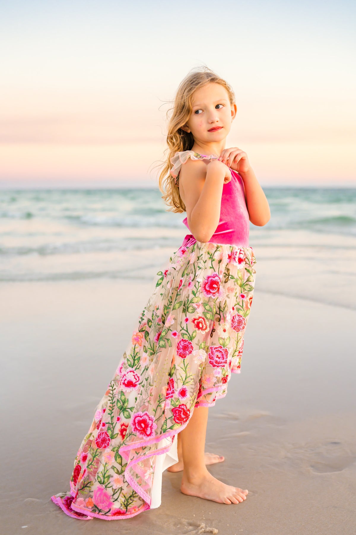*PREORDER* Rose Petal Enchantment Flutter Sleeve High Low