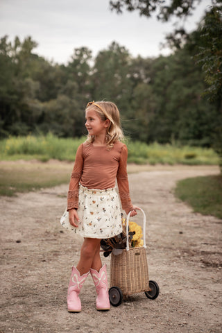 Honey Brown Lace Layering Shirt