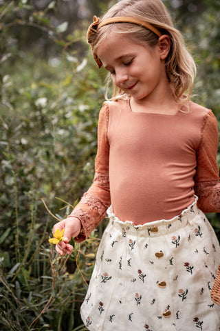 Honey Brown Lace Layering Shirt