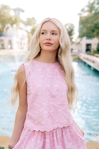 Women's Blush Heritage Swing Back Top