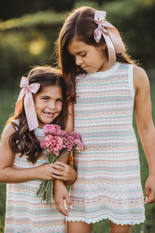 Boho Stripe Knit Dress Set