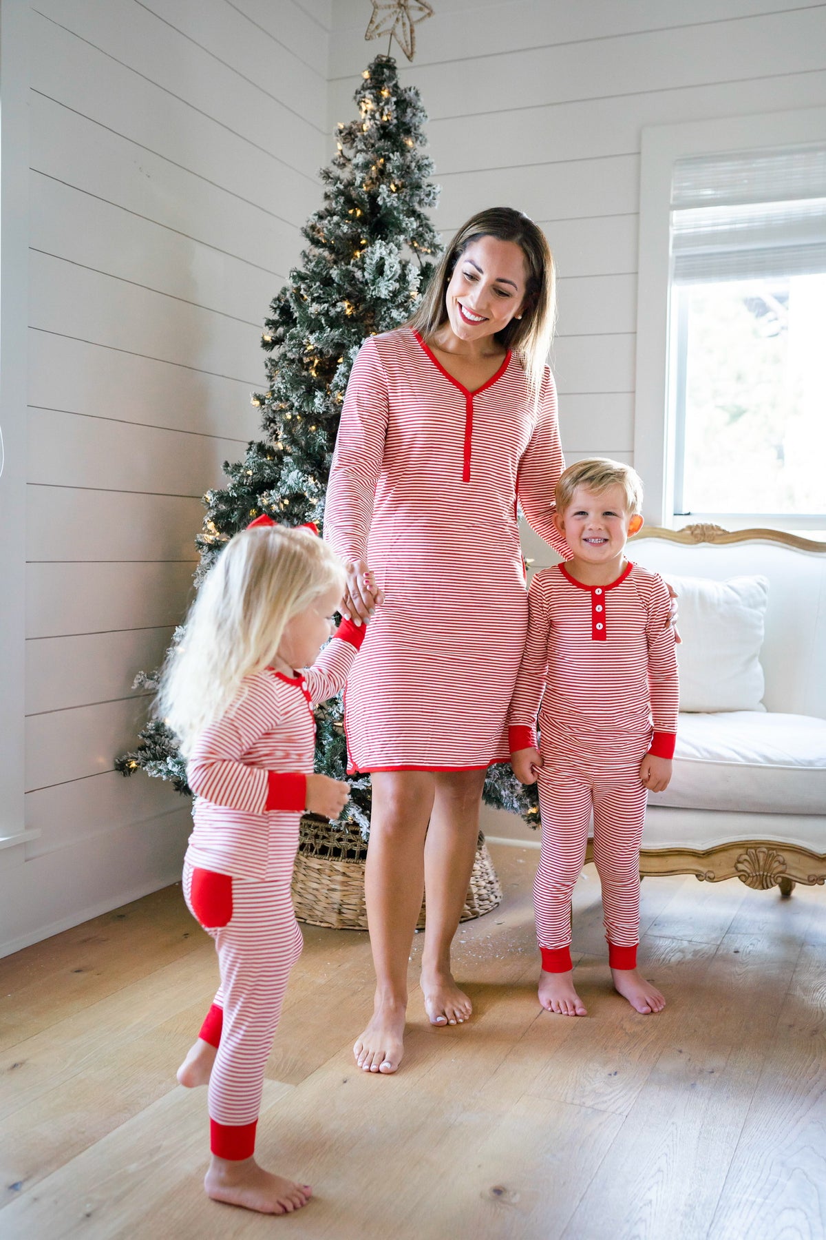 Womens Classic Candy Cane Stripe Gown