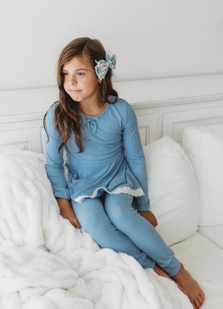 Bamboo Ribbed Comfort Set ~ Bluebell