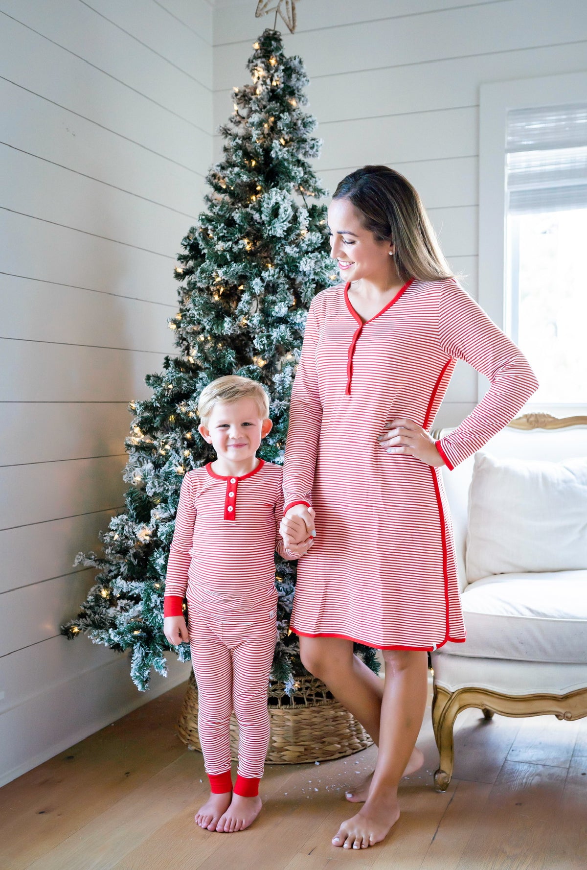 Womens Classic Candy Cane Stripe Gown