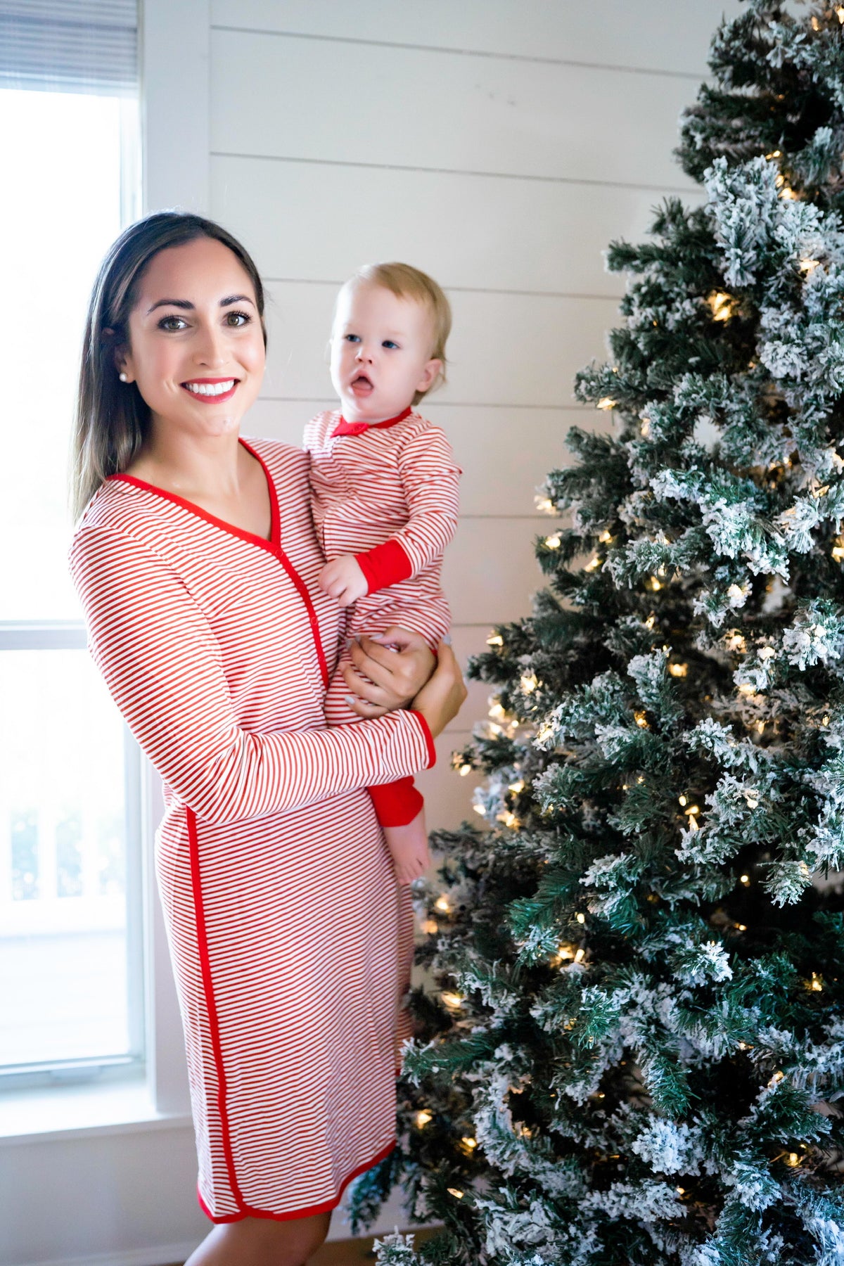 Womens Classic Candy Cane Stripe Gown