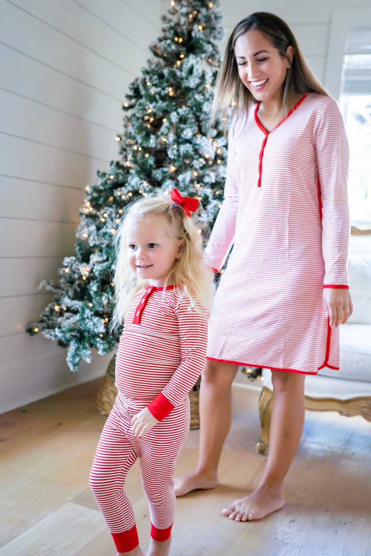 Womens Classic Candy Cane Stripe Gown
