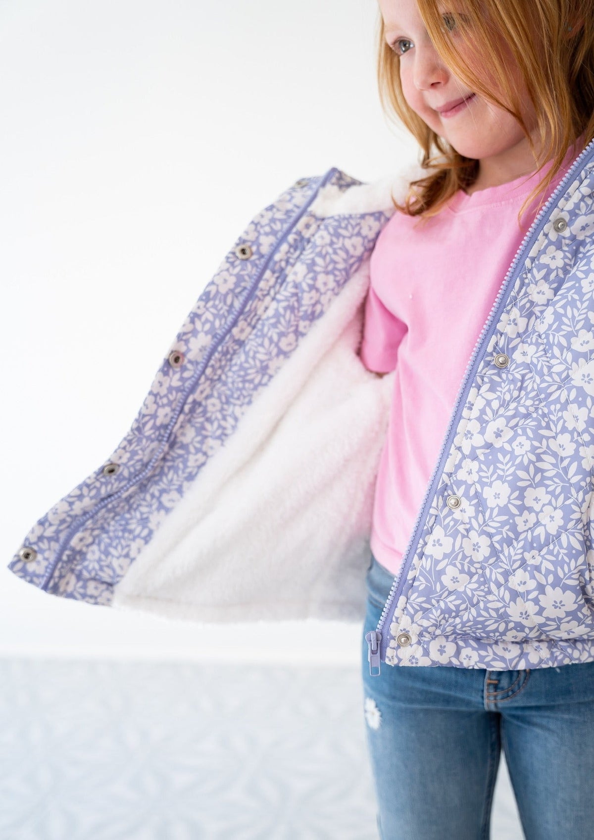 Periwinkle Petals Winter Jacket