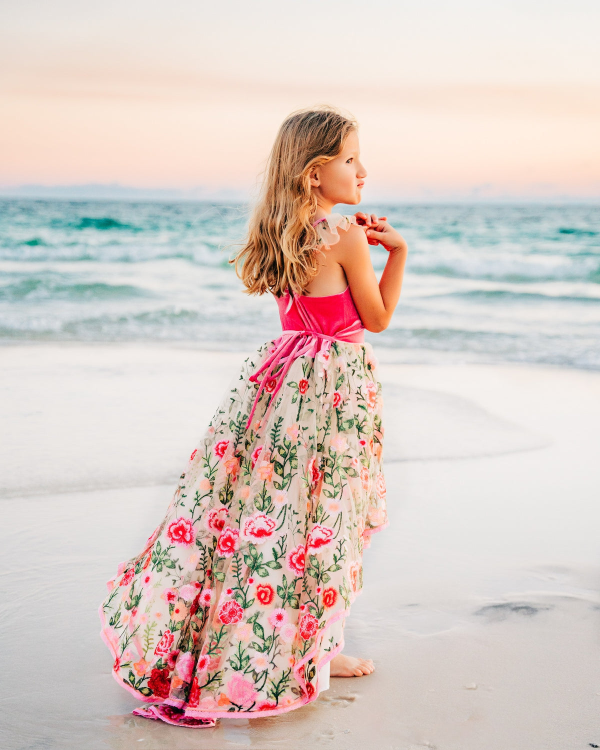 *PREORDER* Rose Petal Enchantment Flutter Sleeve High Low
