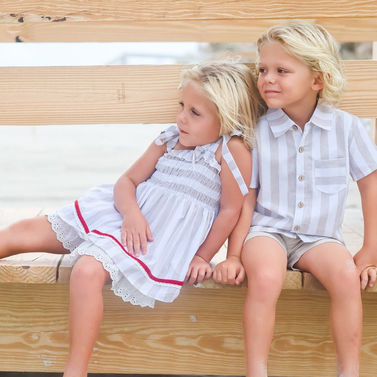 Wheat Stripe Button-up Shirt