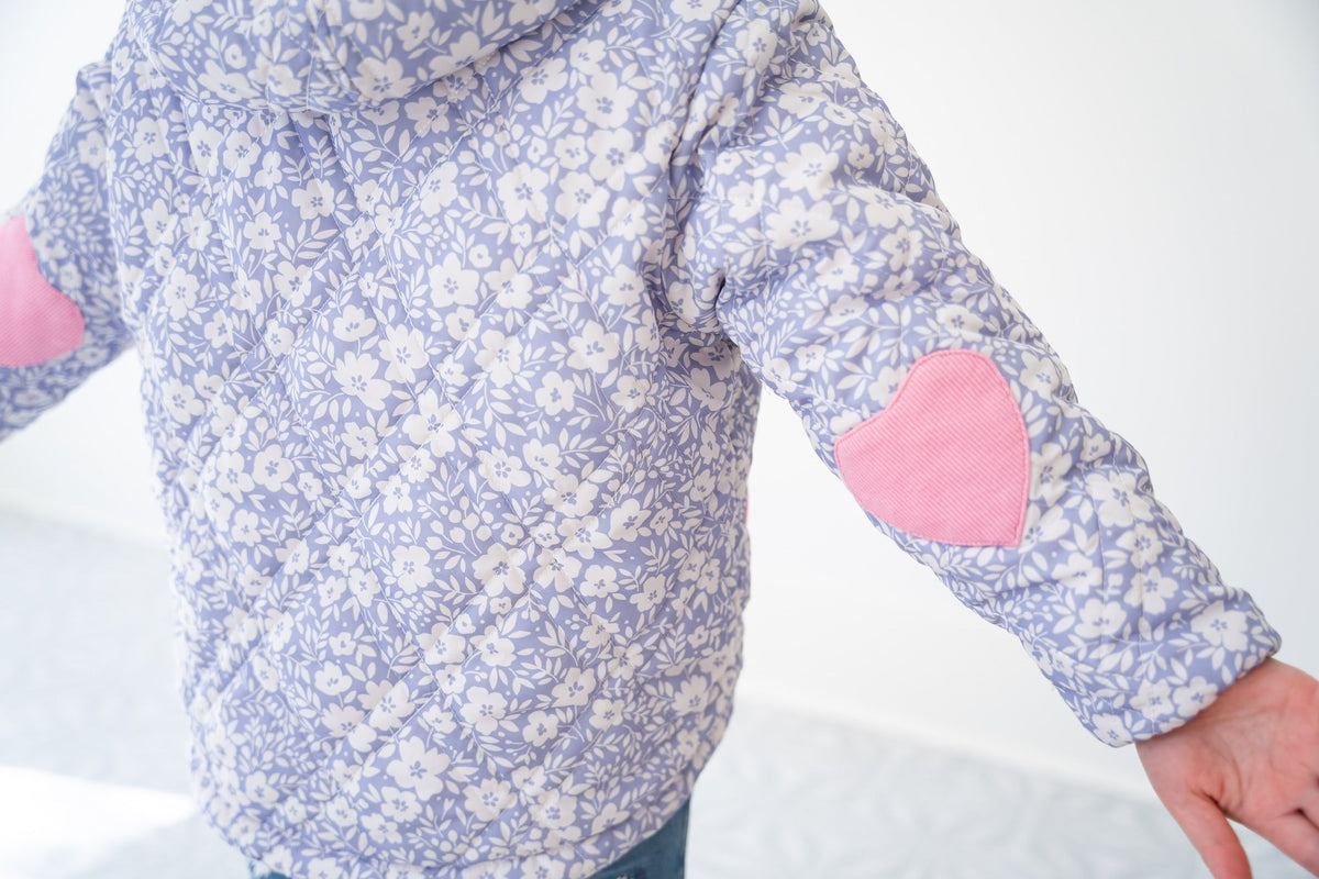 Periwinkle Petals Winter Jacket