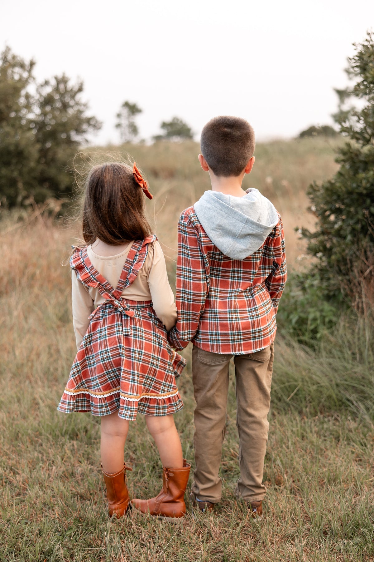 Turkey Day Tartan Pinafore