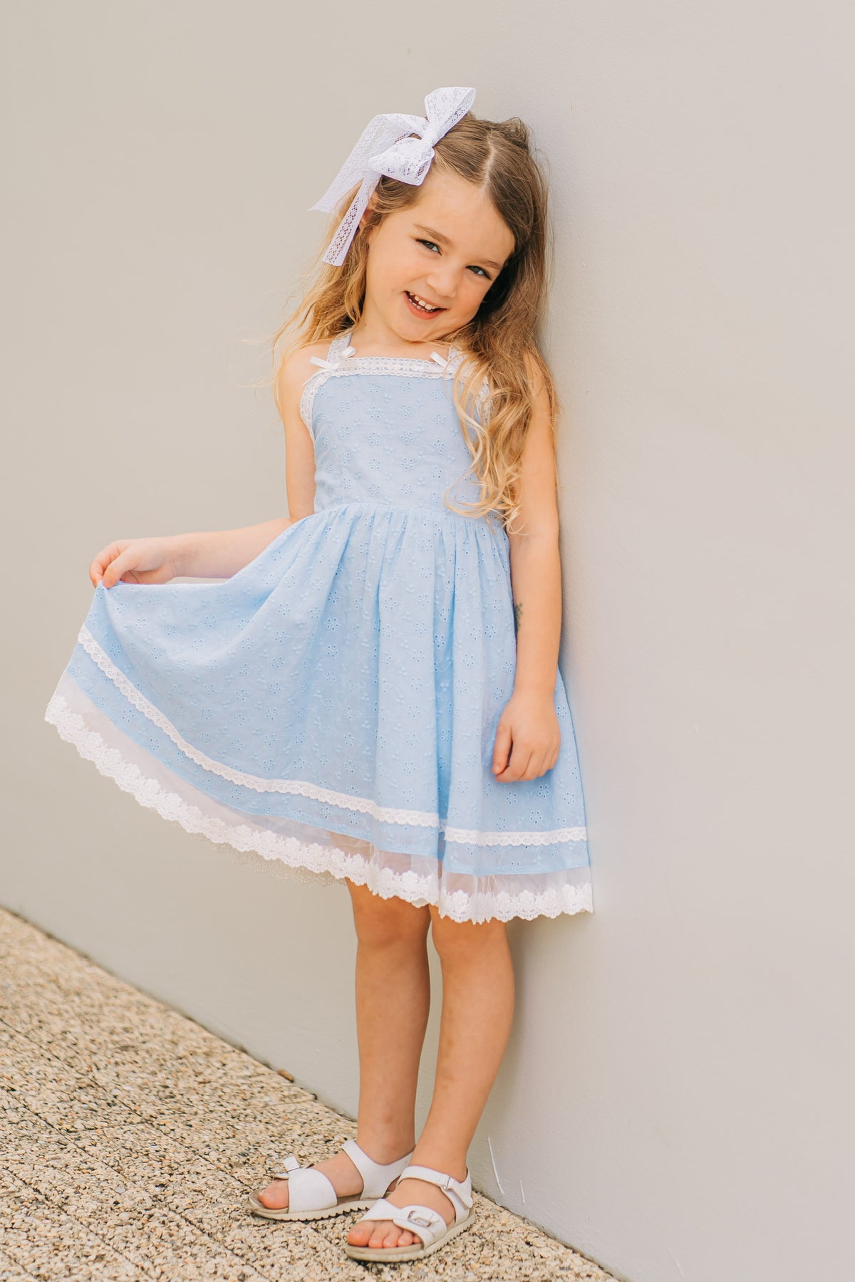 *PREORDER* Sky Breeze Eyelet Dress and Bloomer Set