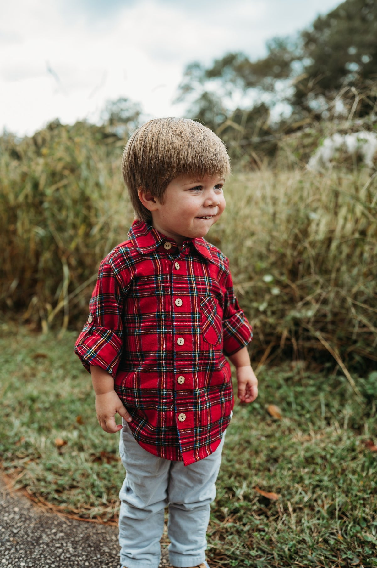 Merry Little Plaid Button-up Shirt