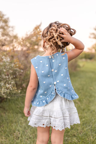 Candyland Denim Dolly Top