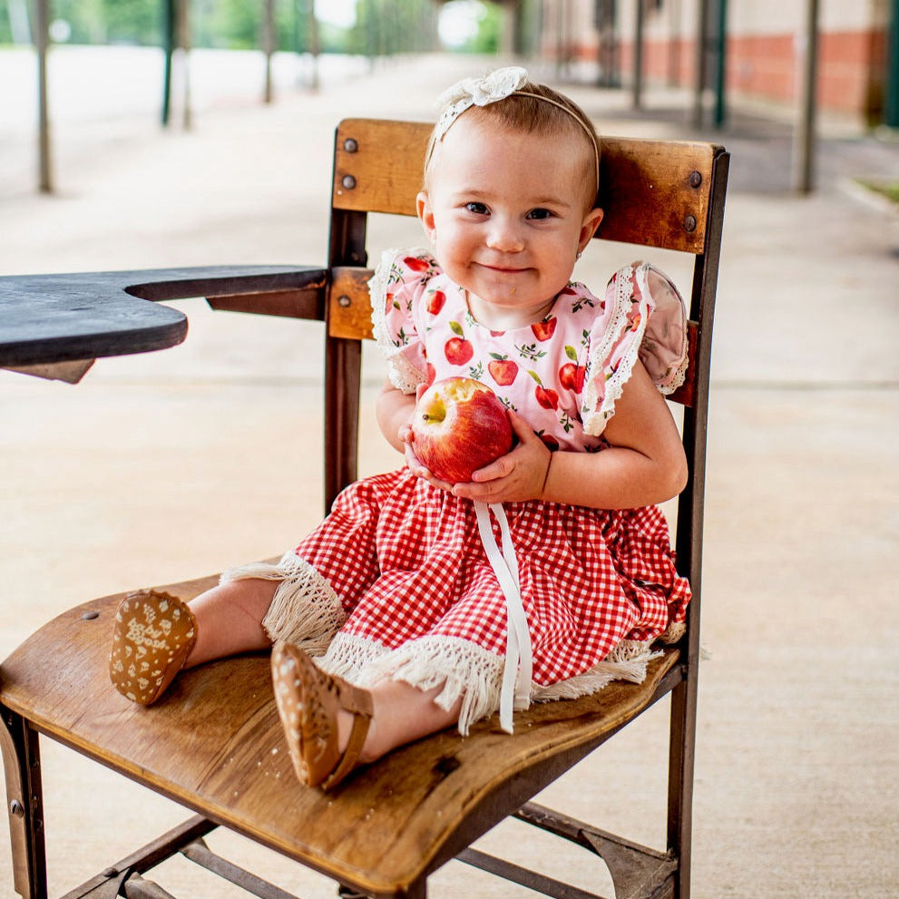 Vintage Apple Skirted Romper