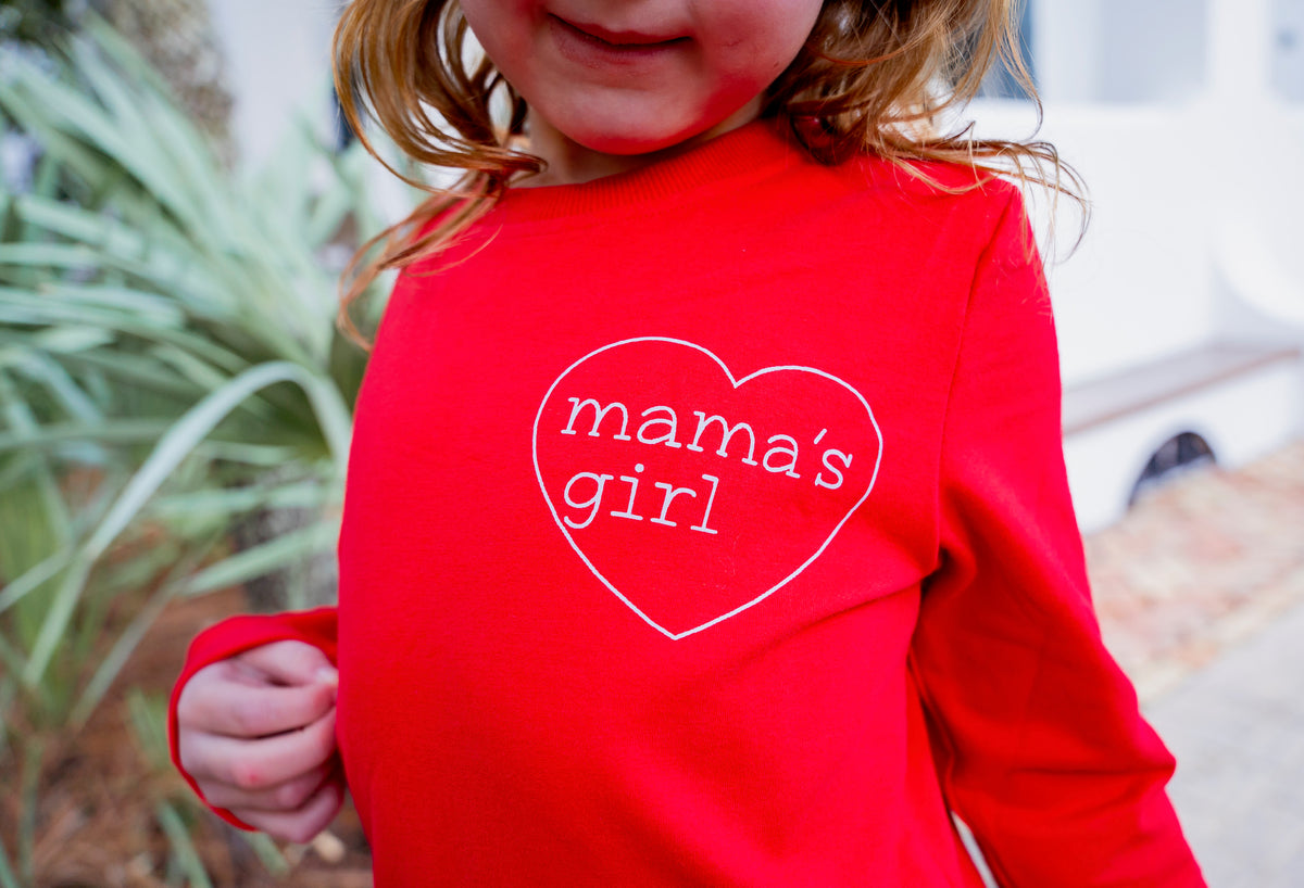 Red Mama&#39;s Girl Sweatshirt