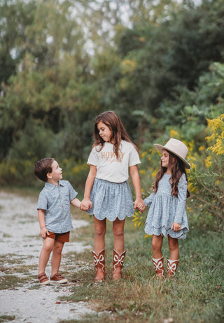 Delphinium Button-Up Shirt