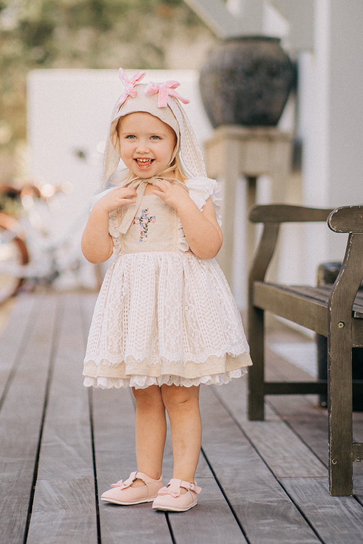 Vintage Cross Dress and Bloomer Set