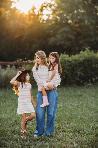 Boho Stripe Knit Sweater