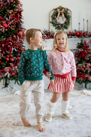 Peppermint Parade Sweatshirt and Skort Set