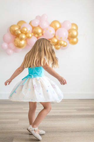 Birthday Dress & Bloomer Set ~ Blue