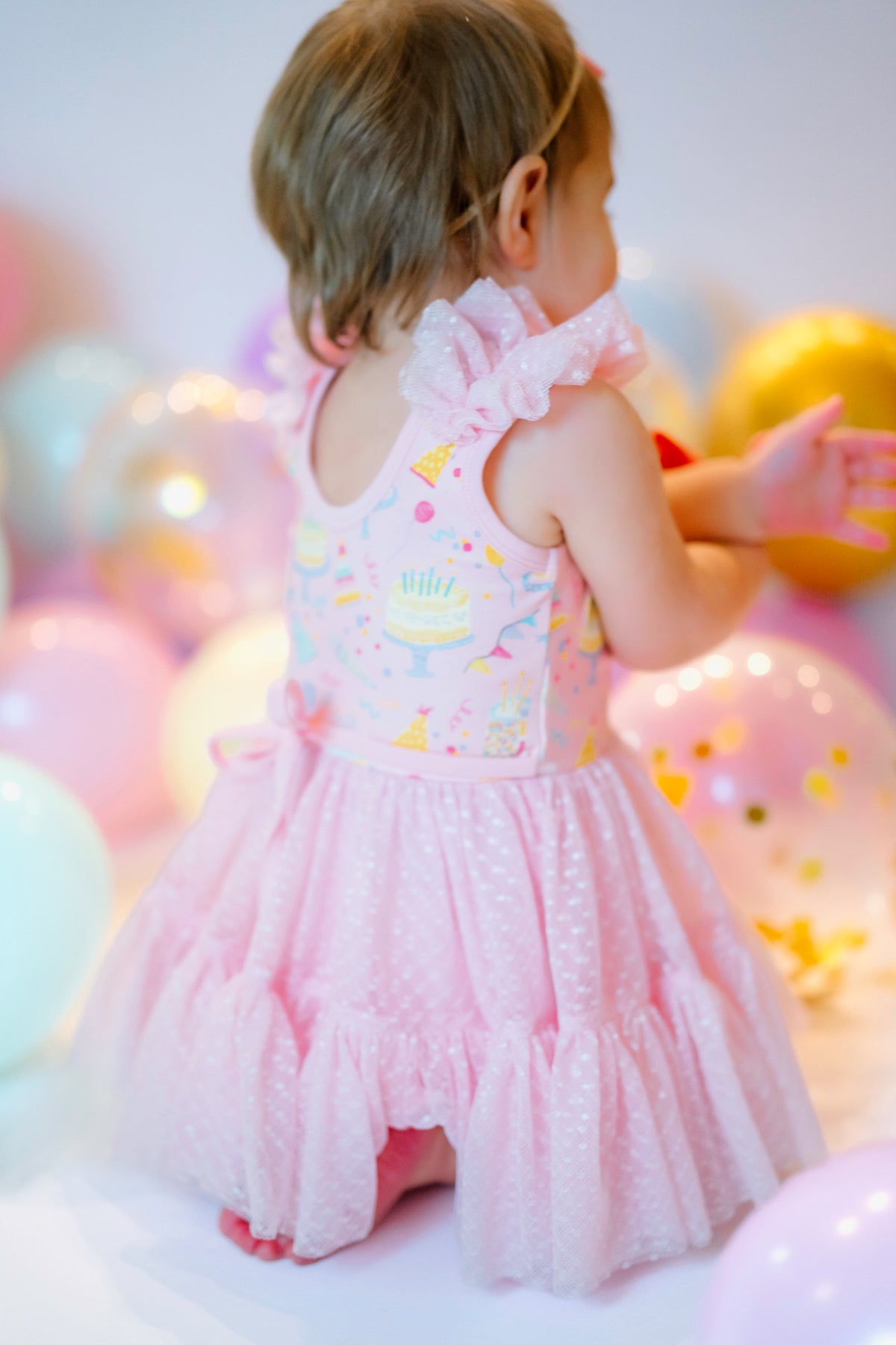 Sleeveless Birthday Bash Dress and Bloomer Set