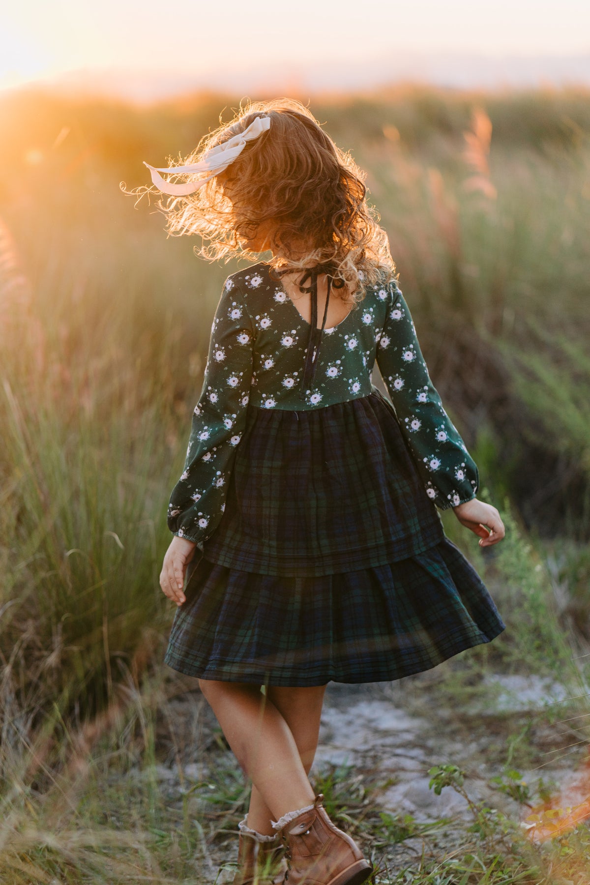 Emerald Frost and Flannel Dress