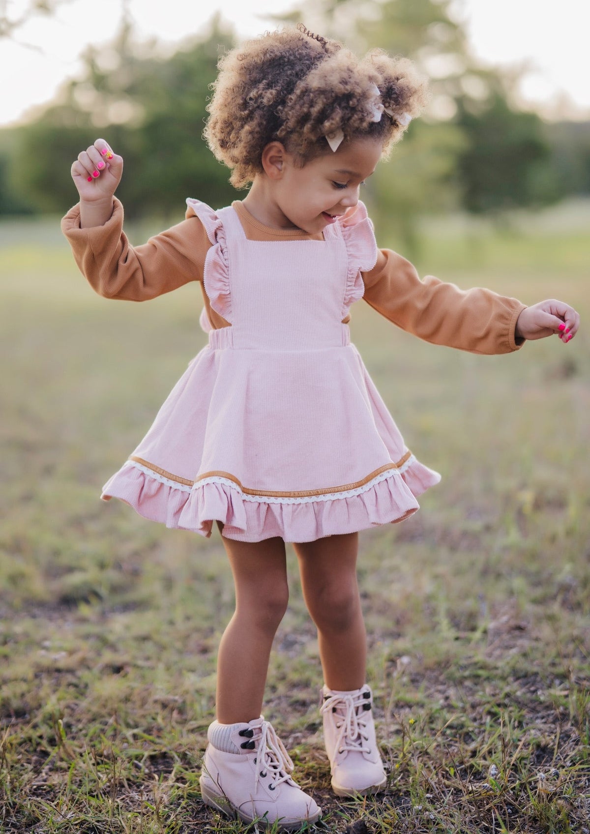 Autumn Rose Corduroy Pinafore