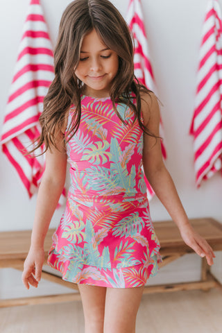 Pink Palm Paradise Athletic Set