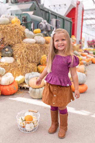 Corduroy Skort ~ Caramel