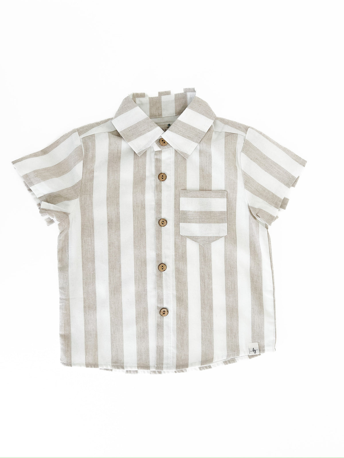 Wheat Stripe Button-up Shirt