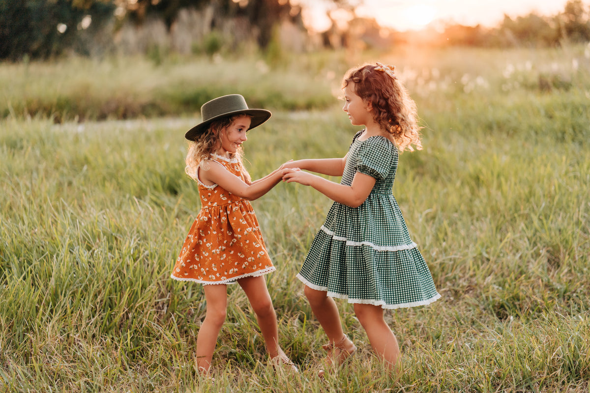 Forest Green Gingham Grace Dress