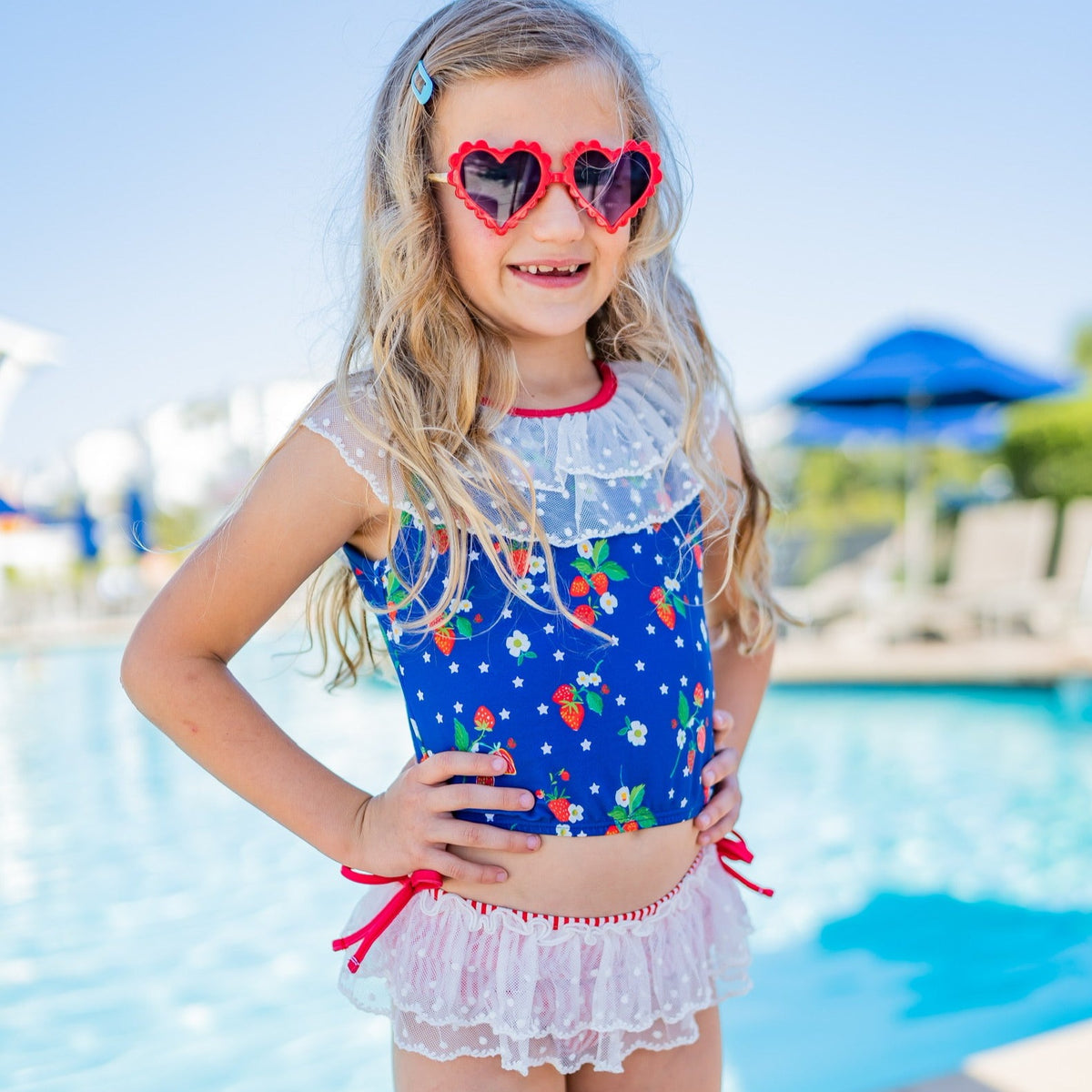 Strawberry Stars Lacey Tankini