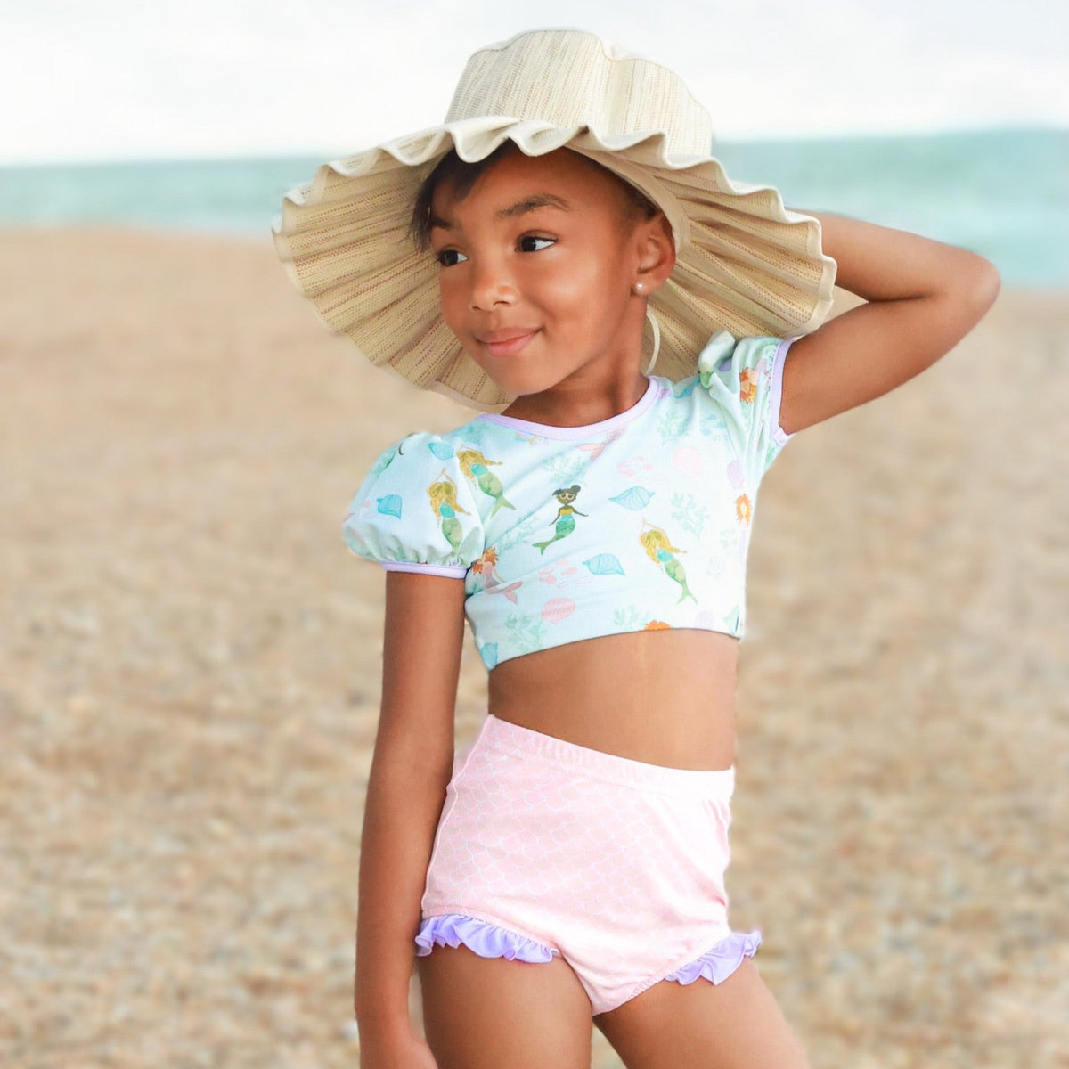 Enchanted Mermaid Puff Sleeve Bikini