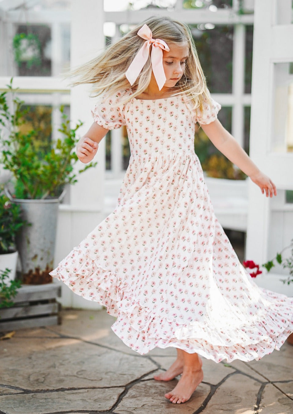 Rosy Pink Floral Maxi