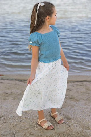 Morning Fog Smocked Top