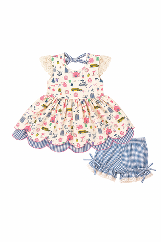 Scallop Tunic Set ~ Schoolyard Sweetie