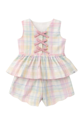 Taffy Plaid Shorts Set