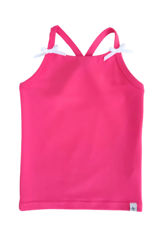 Bow Athletic Tank ~ Hot Pink