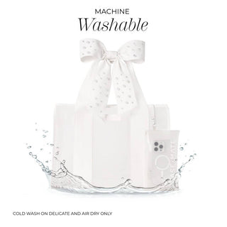 Ivory Pearl Bow Jelly Tote Bag